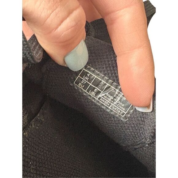 Doc Dr. Martens Women's Black Canvas Soho Three Eye Lace Up Shoe Sneakers SZ 6 - Picture 5 of 8